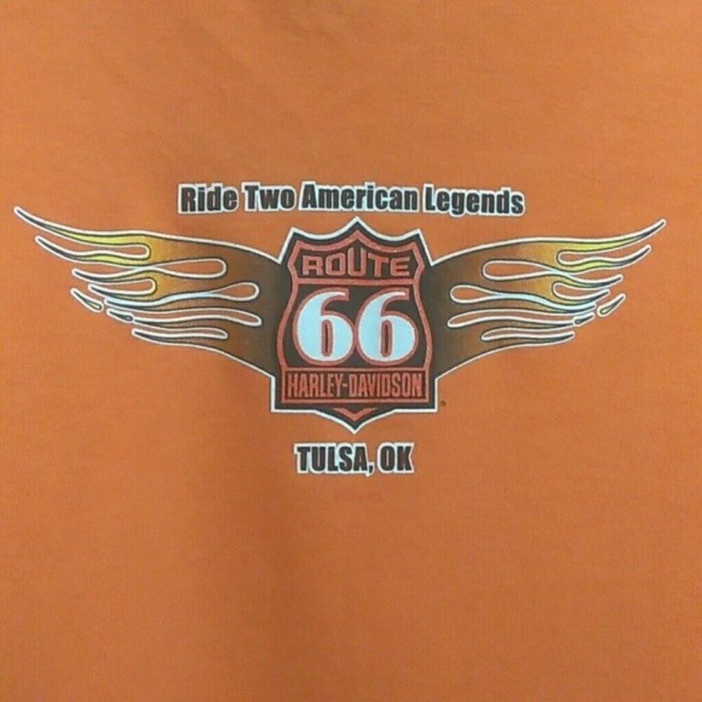 HARLEY DAVIDSON Medium Shirt Route 66 Tulsa OK - Picture 2 of 5